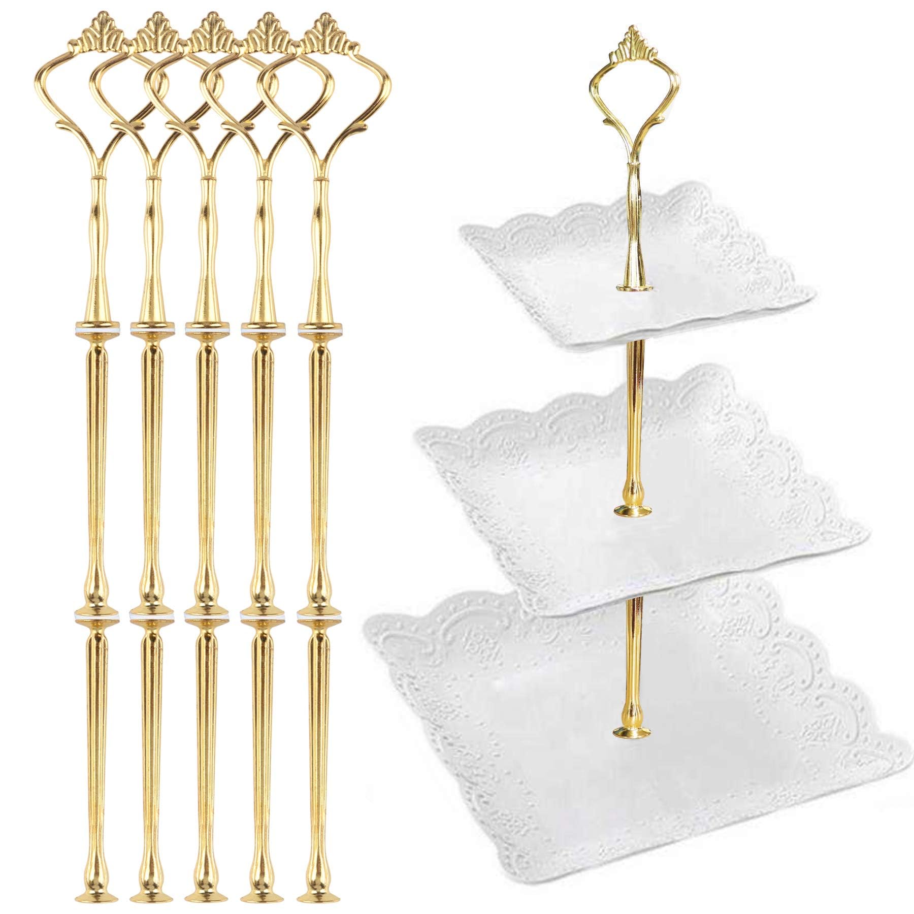 4 Sets 3 Tier Cake Stand Hardware,tiered Tray Hardware 3 Tier Cake - View #8