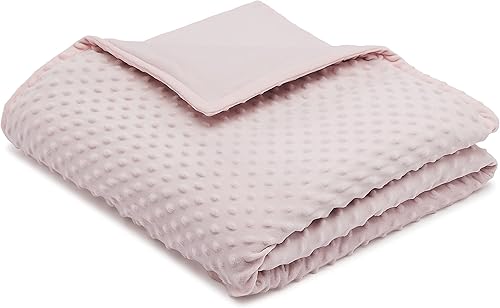 Miniatura 5 de Tienda Basics Manta con peso de algodón para niños y funda reversible de microvisón, 3 libras, 36 x 48 pulgadas, reversible grisrosa
