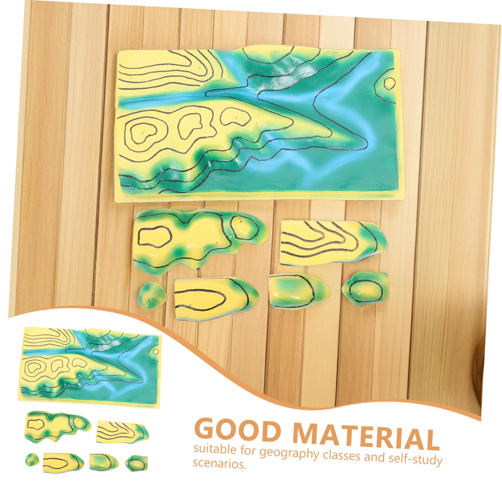 Mikikit Mappa delle Curve Terreno Topografica in Plastica Materiale Didattico di Geografia per Studenti Strumento per Lezioni di Scienze Apprendimento Interattivo