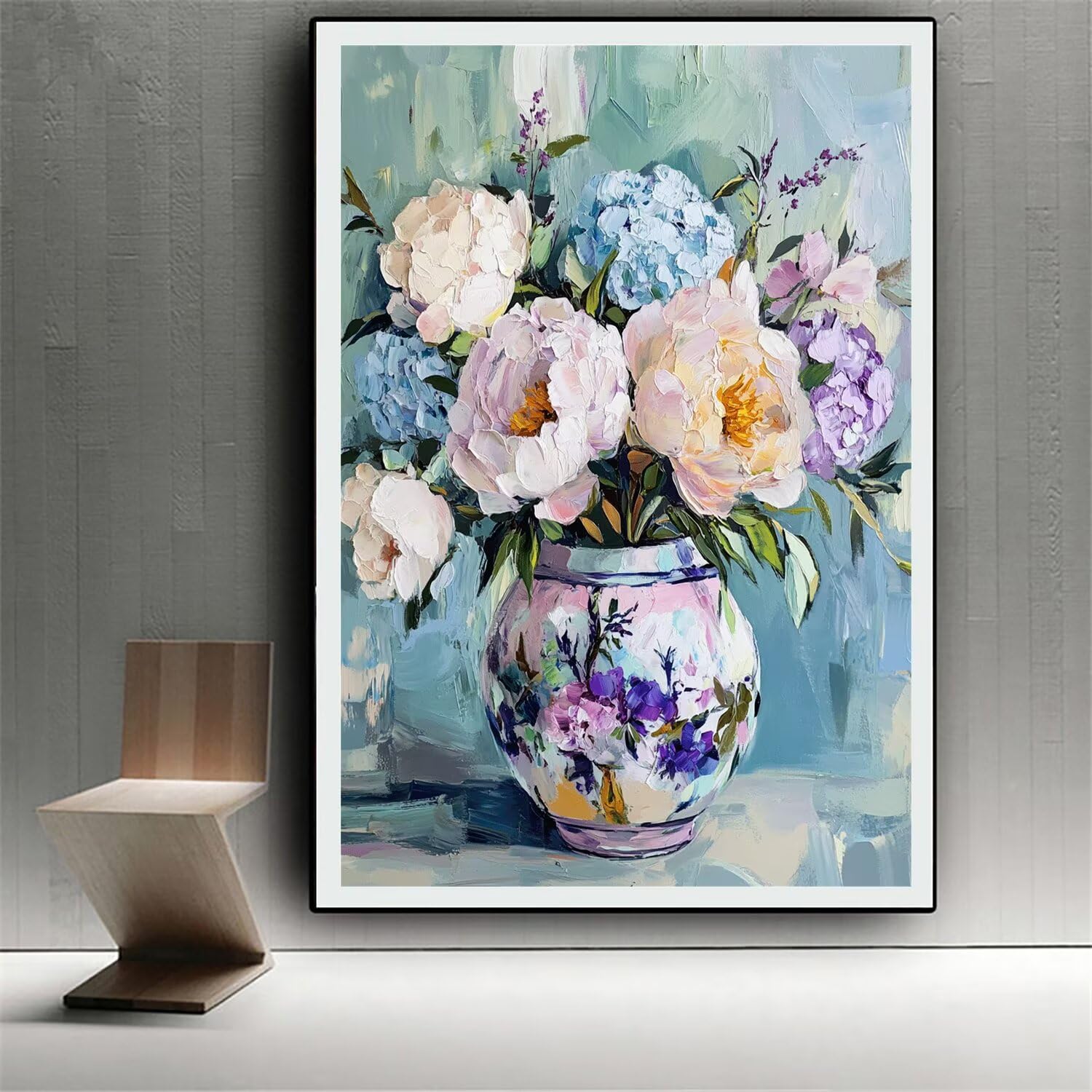 Diamond Painting Kit Completo Fiore Diamond Painting Adulti Peonia Fai da Te Diamantini Crystal Art Kit Bambina, Pittura Diamante Ricamo A Punto Croce Artigianale, Per Decorazione Casa 70x90cm 0z-296