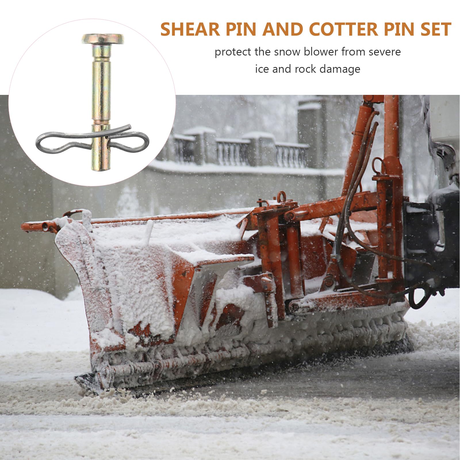 BESTonZON Boulons et goupilles de cisaillage pour Fraise à Neige - Compatible avec MTD 714-04040 et 738-04124 - Pièces de Rechange pour souffleur à Neige en métal