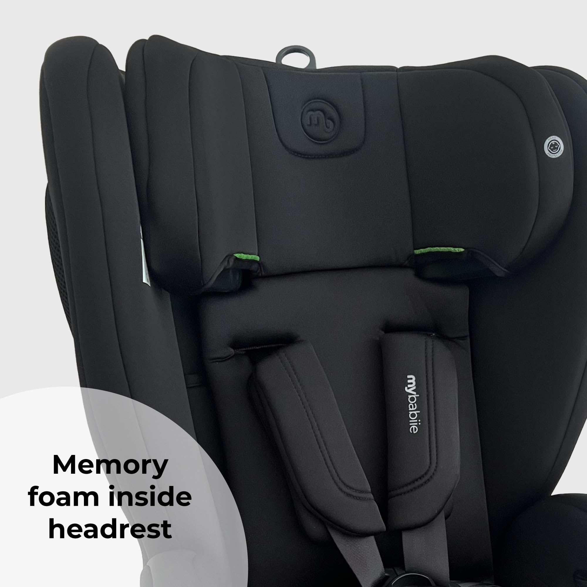 My Babiie MBCS75 Toddler to Booster R129 Child Car Seat - ISOFIX with Top Tether, Harness, 76-150cm (Approx. 9-36kg, 15 Months - 12 Years), i-Size, Group 1/2/3, Adjustable, Forward Facing - Black — view 7