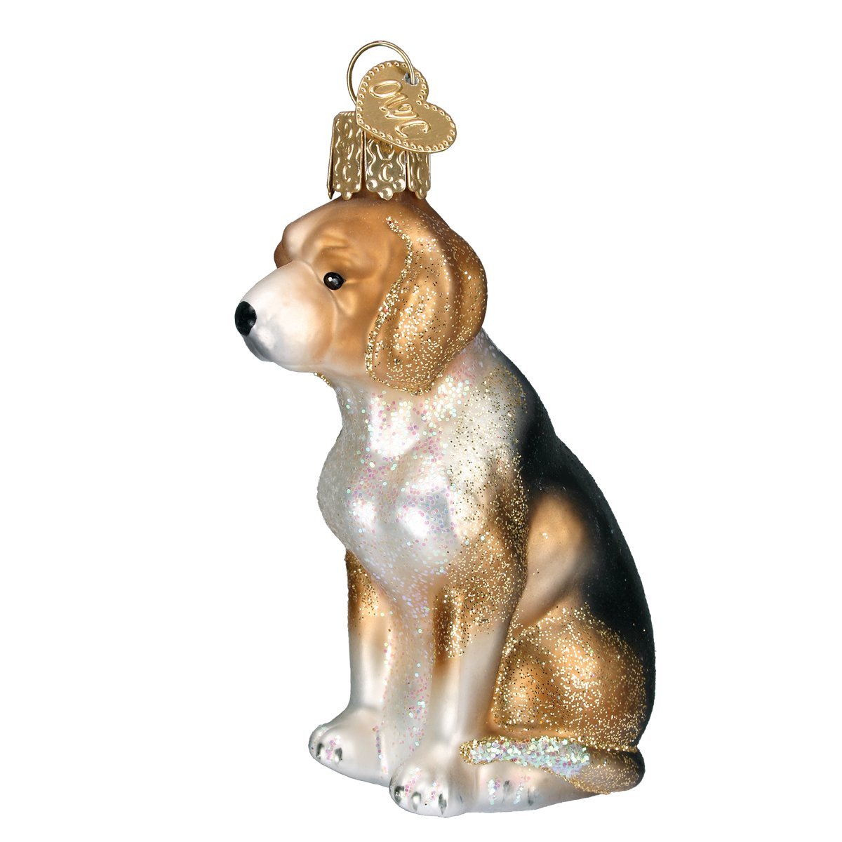 Old World Christmas Glass Blown Ornament with S-Hook and Gift Box, More Dogs Collection (Beagle)