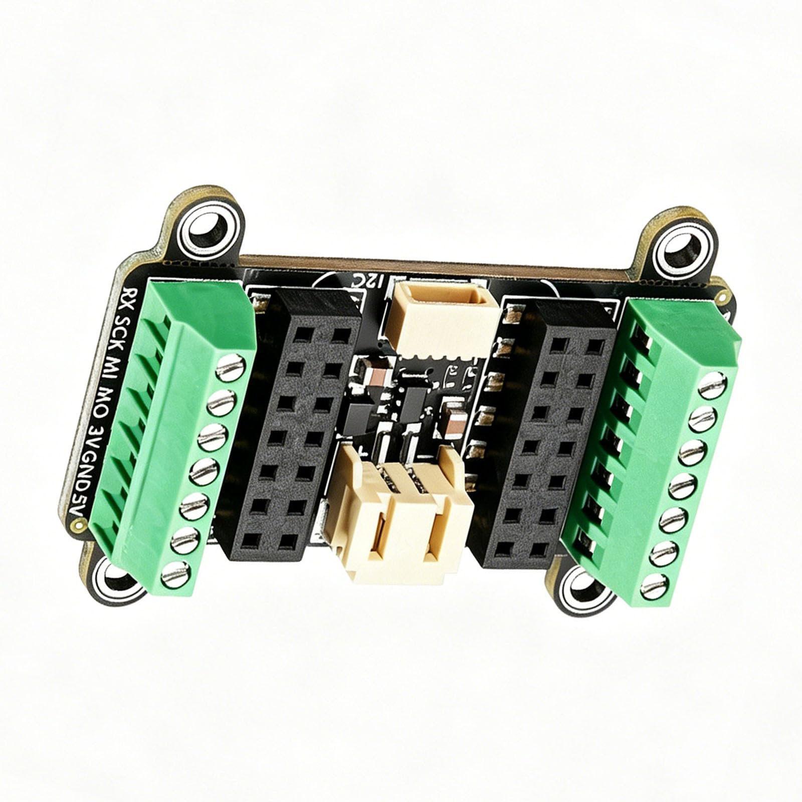 Scheda espansione PCB compatta Compatibile con QT PY e Seeed XIAO, Accesso terminale a Vite con Prese Header, Accesso aggiuntivo I2C e Fori Montaggio per Lavoro Sviluppo Modulo Alternativo