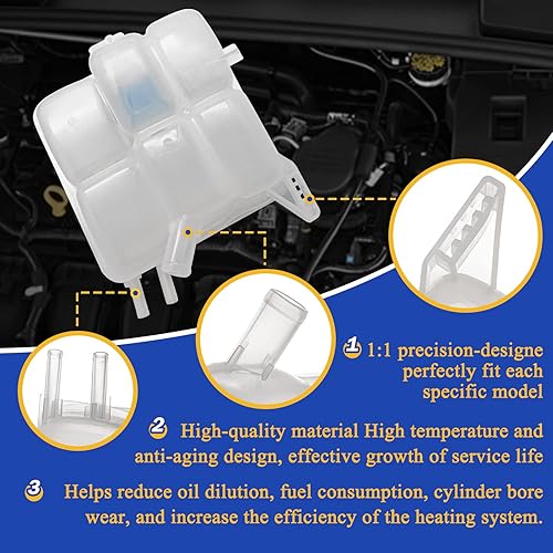 Miniatura 5 de Tanque de expansión del radiador del depósito del refrigerante del motor delantero para Mazda 3 2004-2013 2.0L 2.3L 603-043