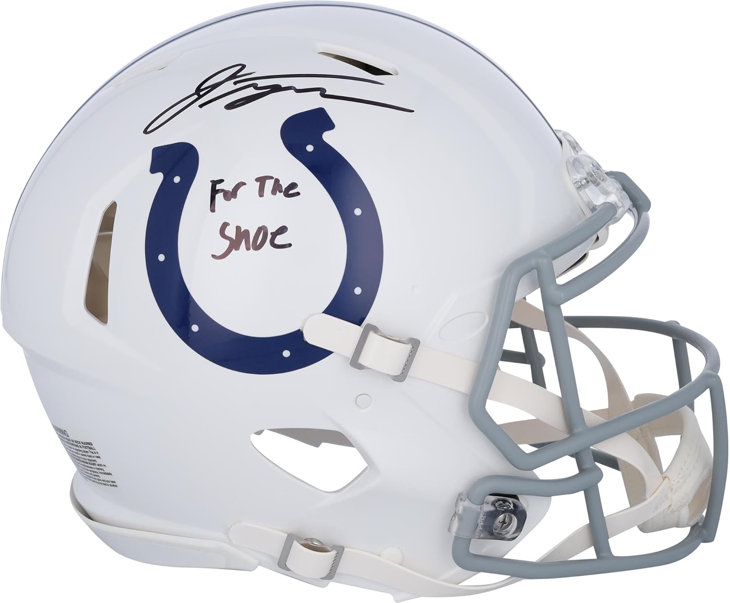 Jonathan Taylor Indianapolis Colts Autographed Riddell Speed Authentic Helmet with "For the Shoe" Inscription - Autographed NFL Helmets