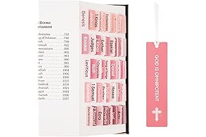 Pink Bible Tabs, Large Print, for Study Bible Navigation
