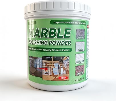 Marble Polishing Powder Natural Stone Cleaner Kitchen Worktops Polishing Powder | Suitable for All Kinds of Stone Polishing - Marble Polishing Treatment for Restoring Shine 1KG