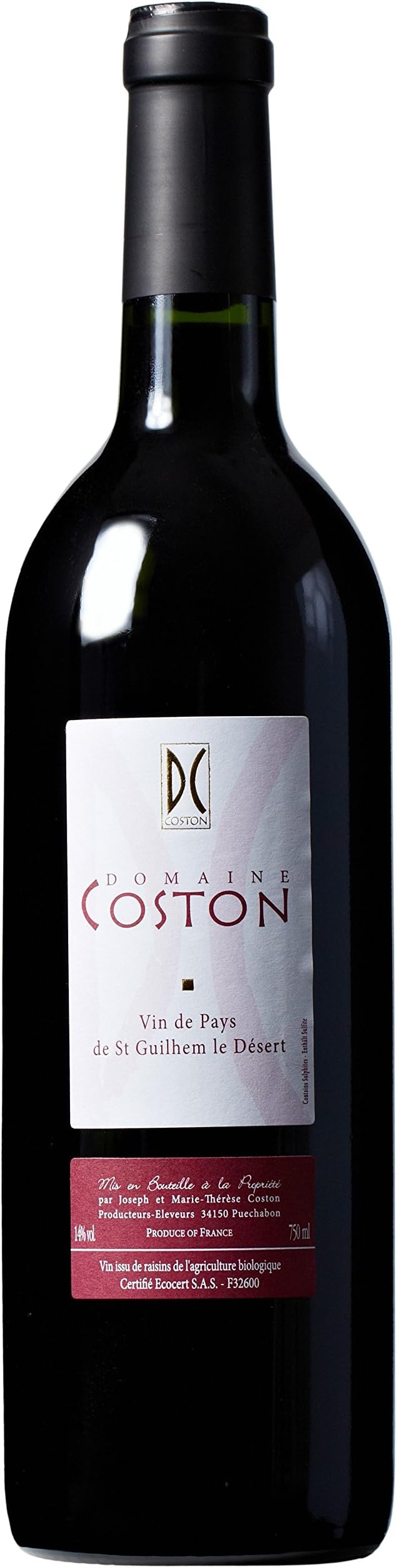 2009 Domaine Coston Rouge Saint Guilhem le Desert VDP d'Oc 750 mL