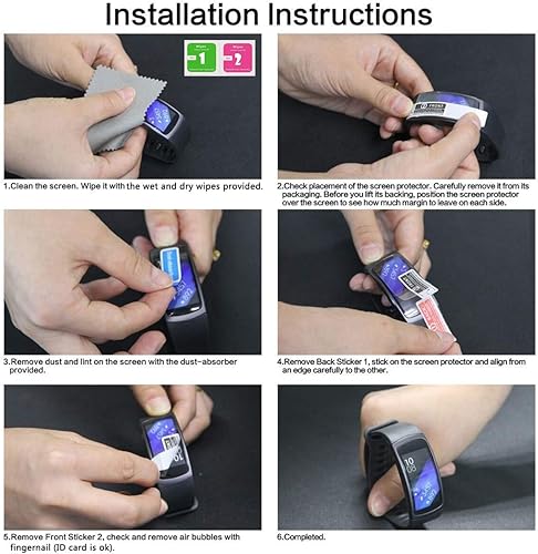 Miniatura 6 de Paquete de 6 protectores de pantalla compatibles con Amazfit Bip U Pro para Amazfit Bip U Smartwatch protectores de pantalla de láminas