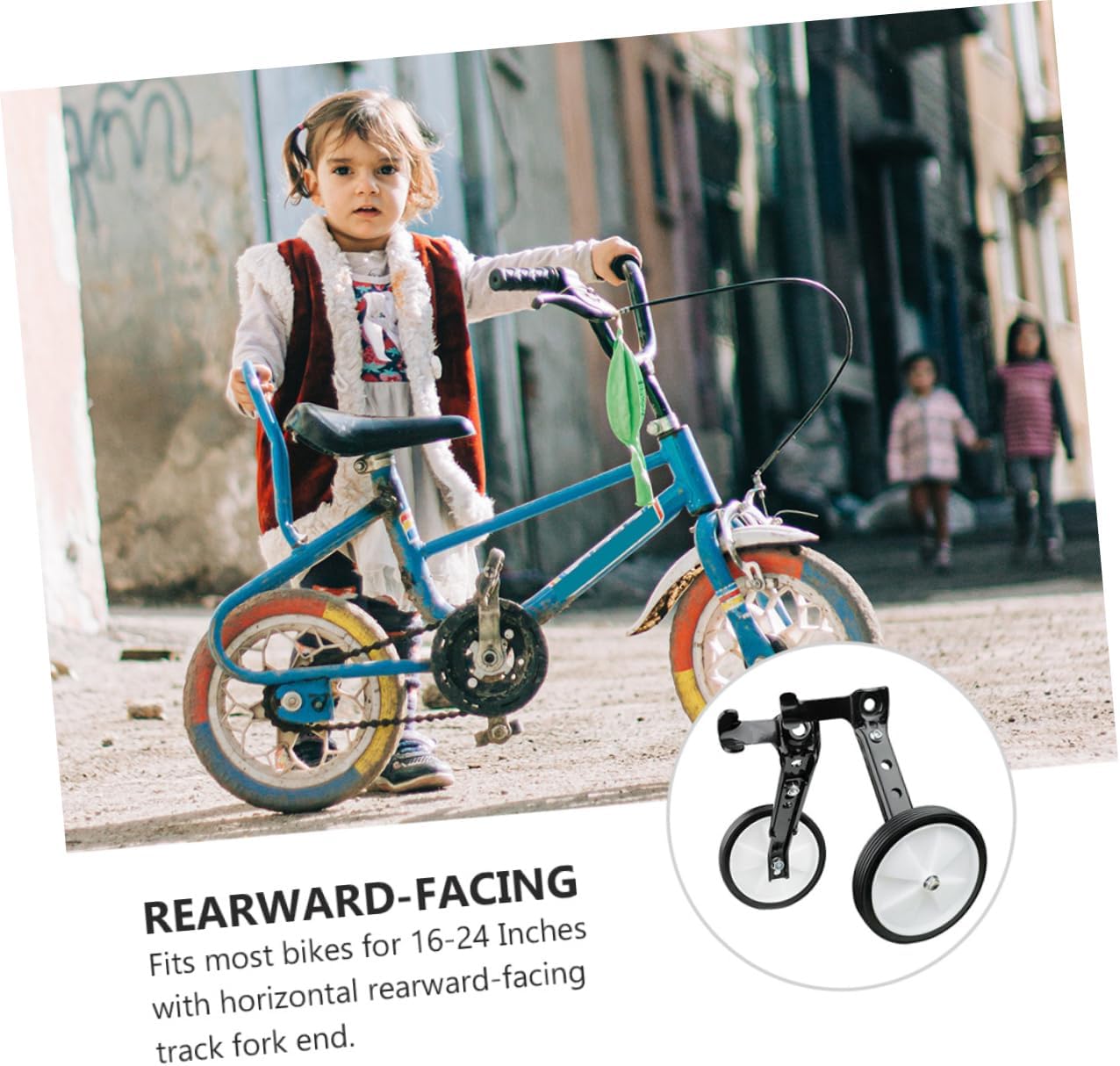 1Pair Bike Training Wheels Slip Stabilizers for Bikes Noise Support for Beginners Safe Riding Accessories for Boys