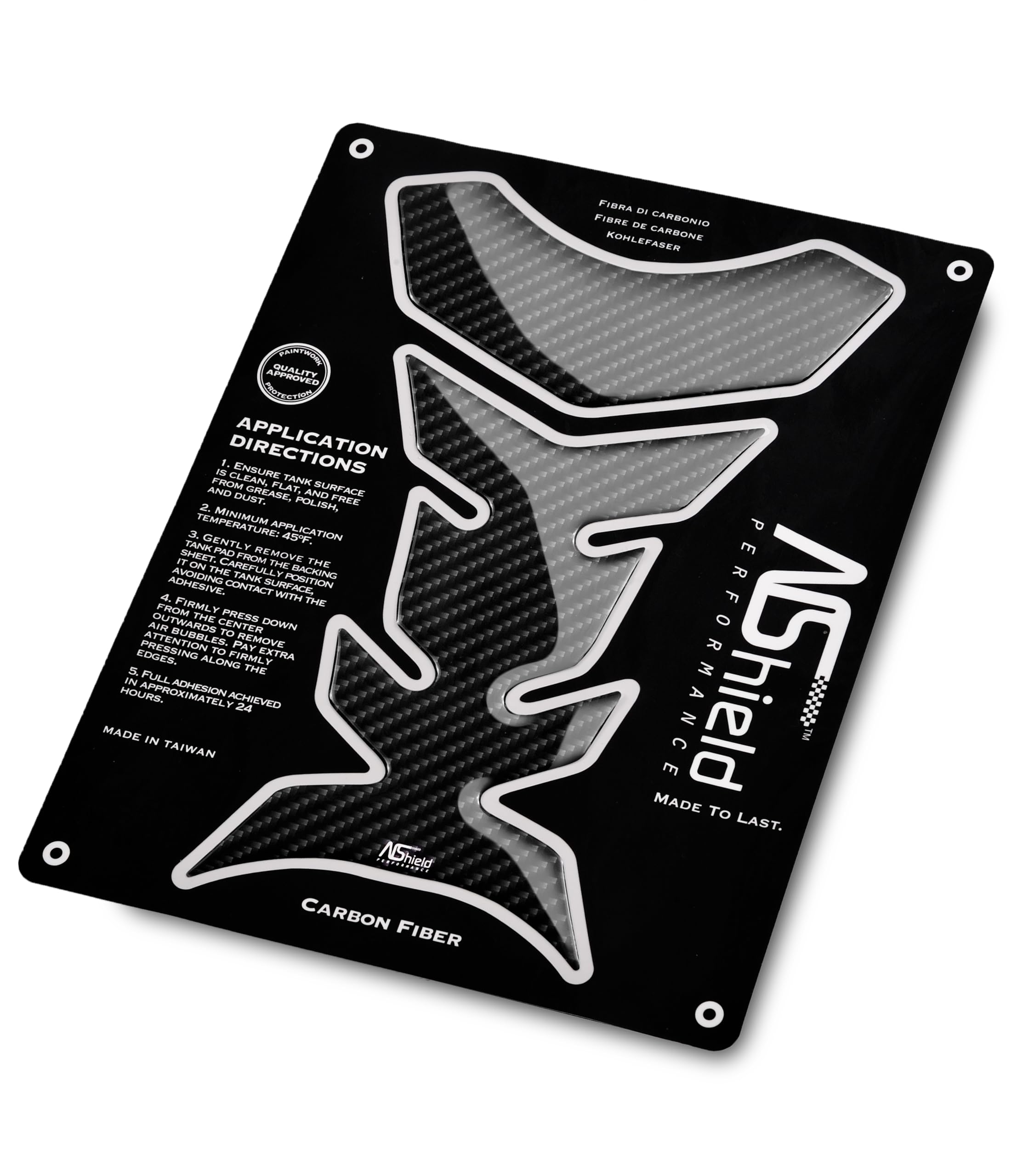 Universal Motorcycle Tank Pad, 3D Gel Tank Protector, Carbon Fiber