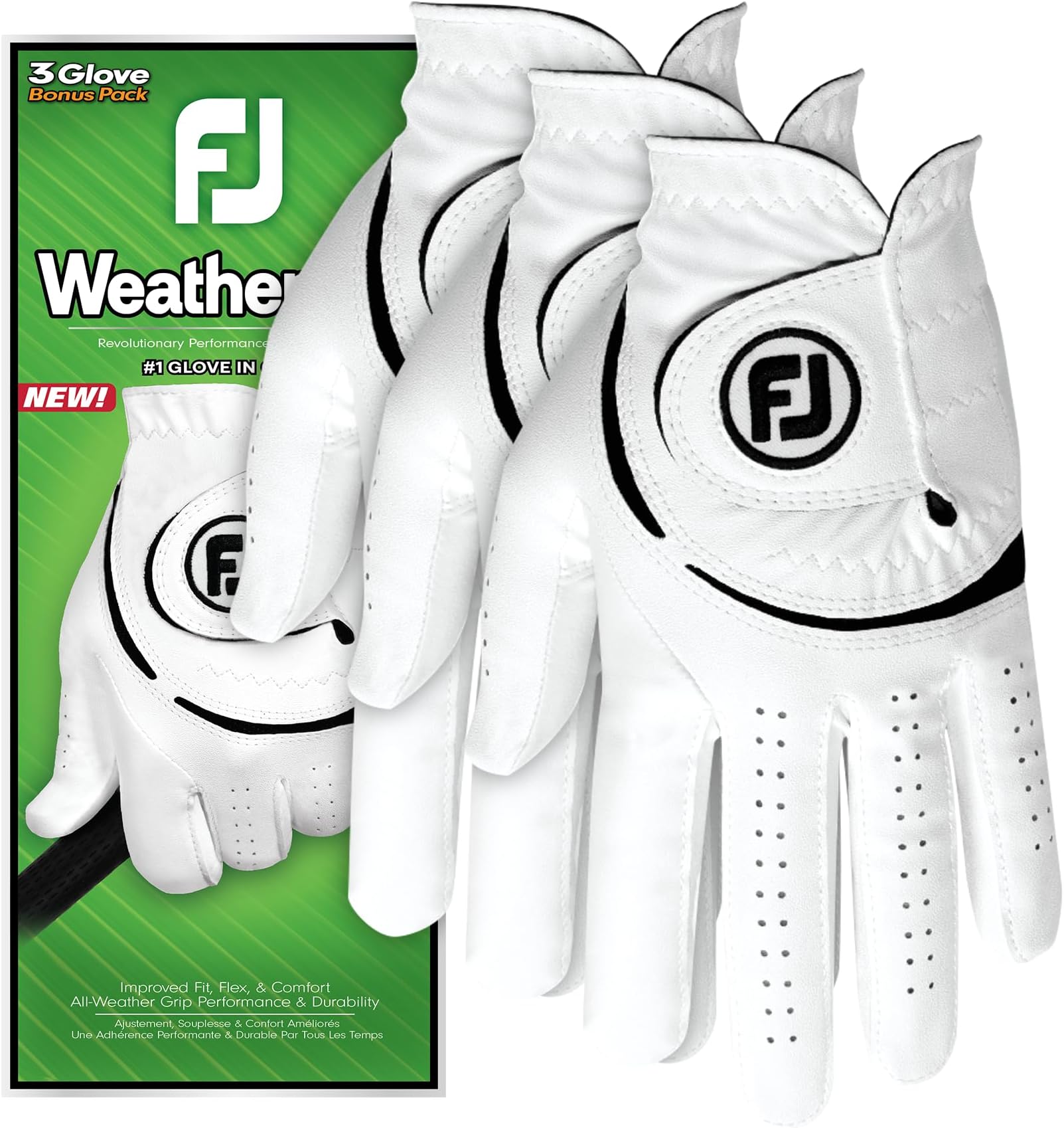 WeatherSof Men's 3-Pack Golf Glove