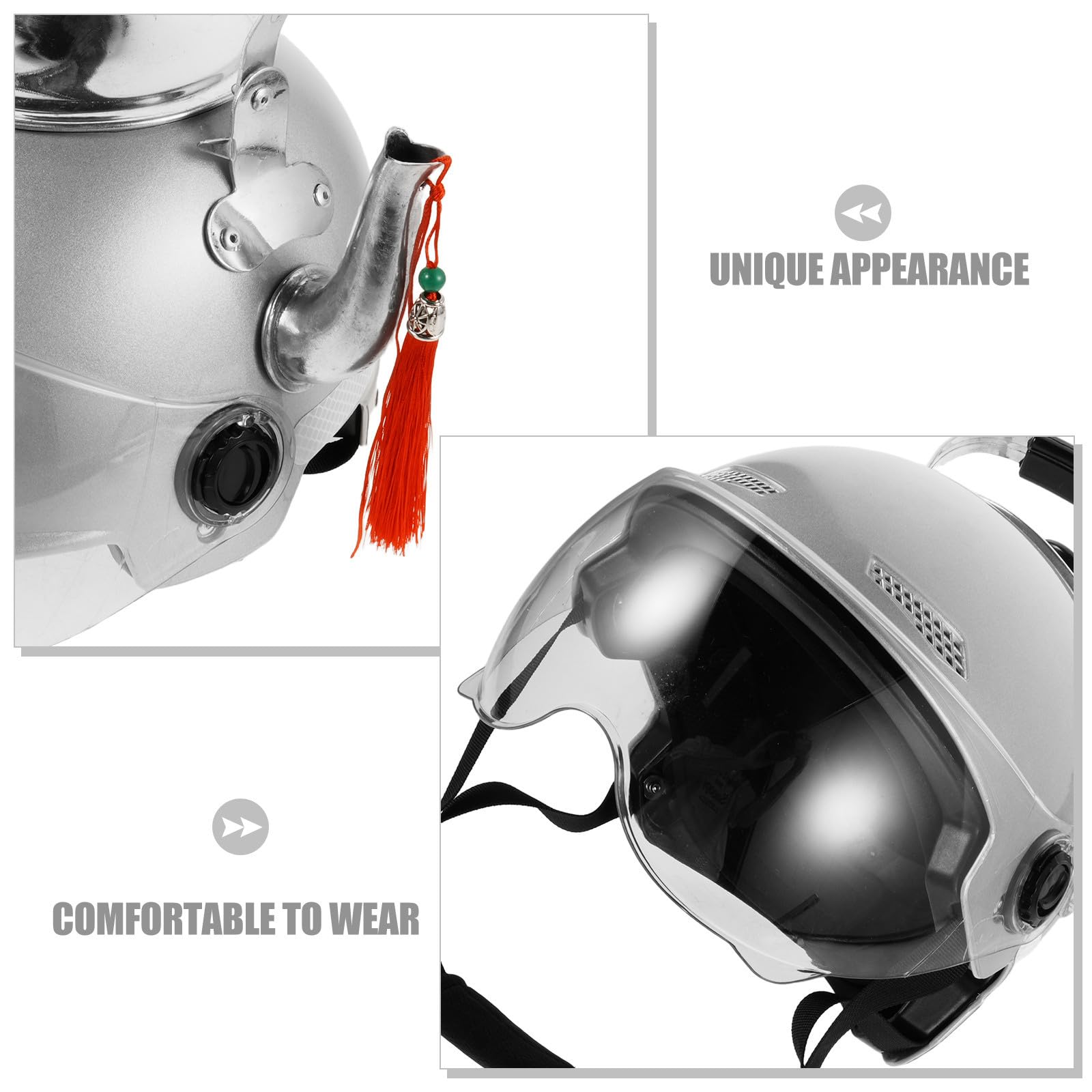 GALPADA Sombrero Divertido Forma de Tetera para Adultos, Casco Creativo de Abs y Acero Inoxidable, Accesorio Fotográfico para Creadores de Contenido y Festivales de Música