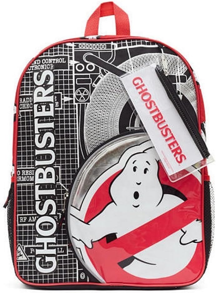 Ghostbusters Backpack - Includes Sticker Sheet and Pencil Case!