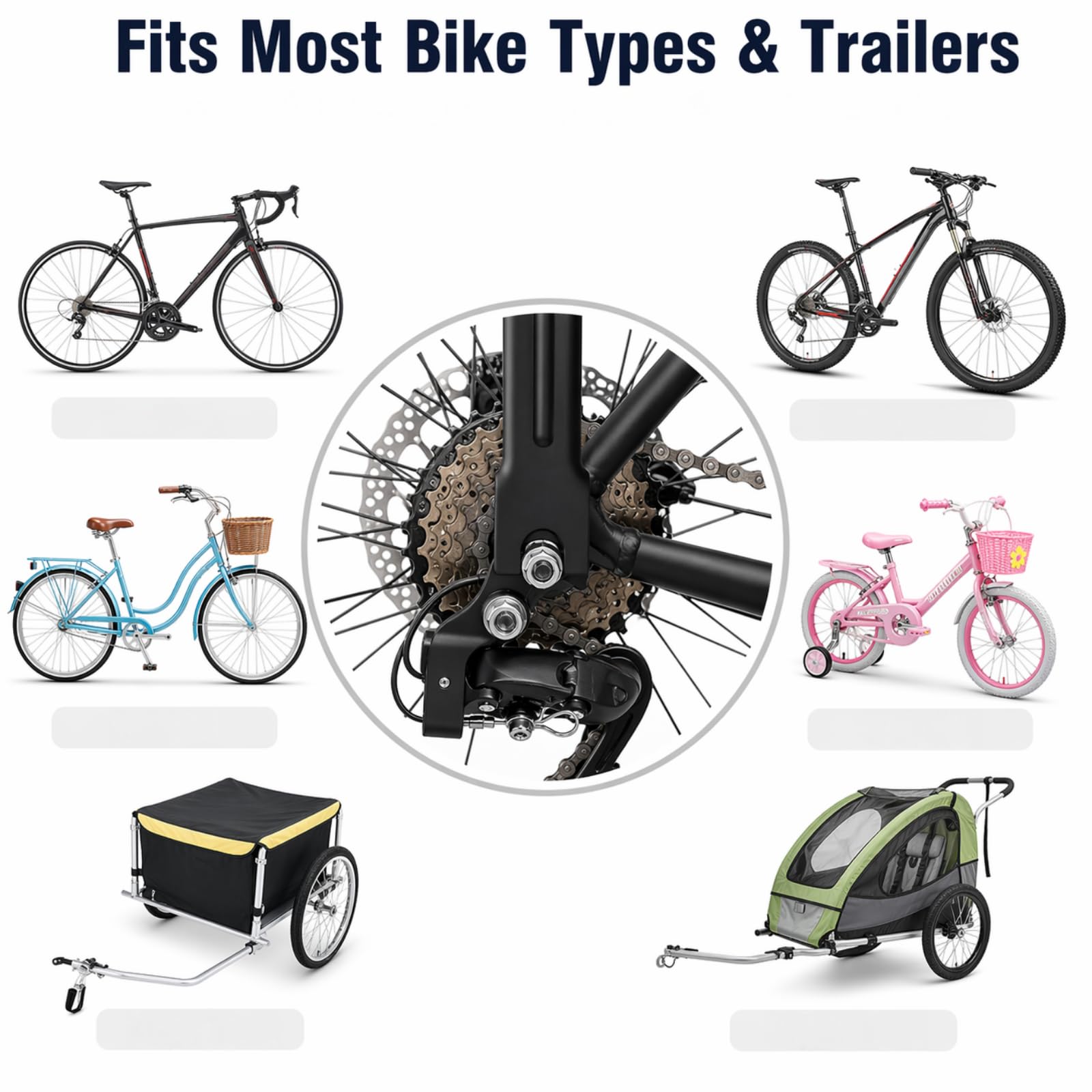 3 Pezzi gagliardetto per Bicicletta - Bicicletta Bandiera Sicurezza - Bandiere Regolabili a 5 aste - Adatto per Biciclette da Bambino