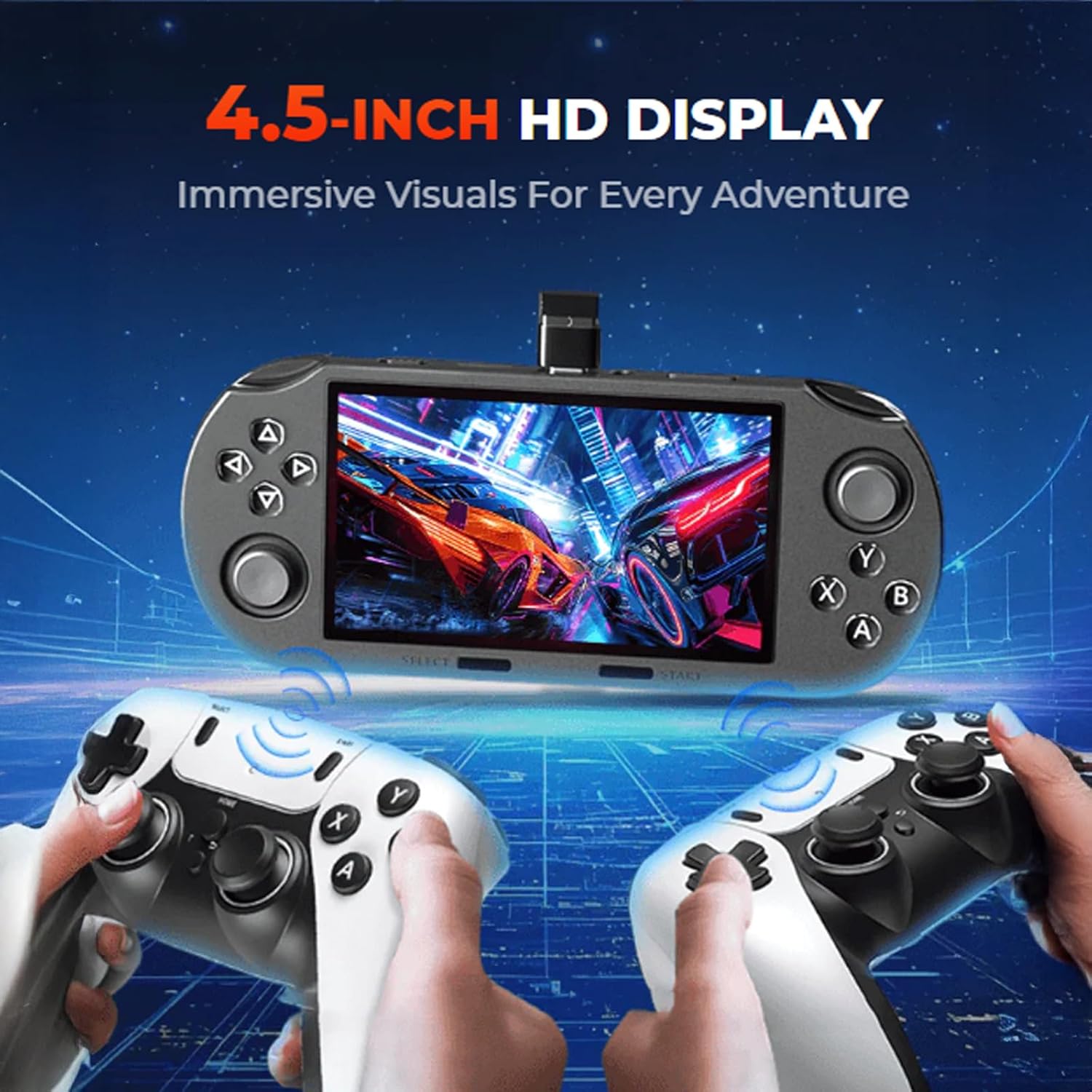 SF3000 Portable Handheld HD Gaming Set- Retro Game Handheld with 64GTF Card, 20,000+Retro Games, 20+Simulators, 4.5-in HD Display for Emergency Charging of E-Book Readers and Mobile Phones (1) image 3 of 9 B0F9ZPXDS9