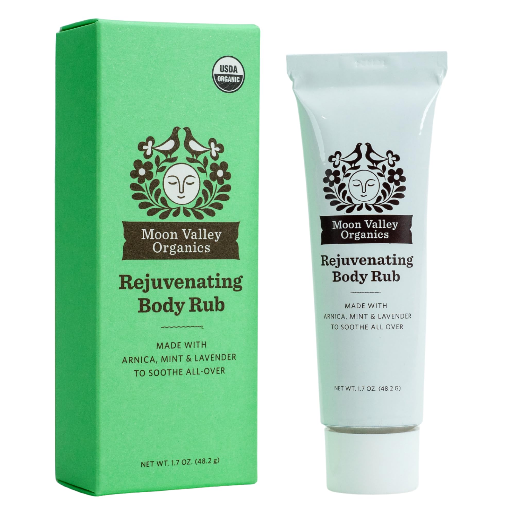 Moon Valley Organics Rejuvenating Body Rub from With Arnica, Mint, and Lavender - Salve For Soothing Sore Muscles - Moisturizing, Cooling Blend Designed for Relaxation - For Kids and Adults