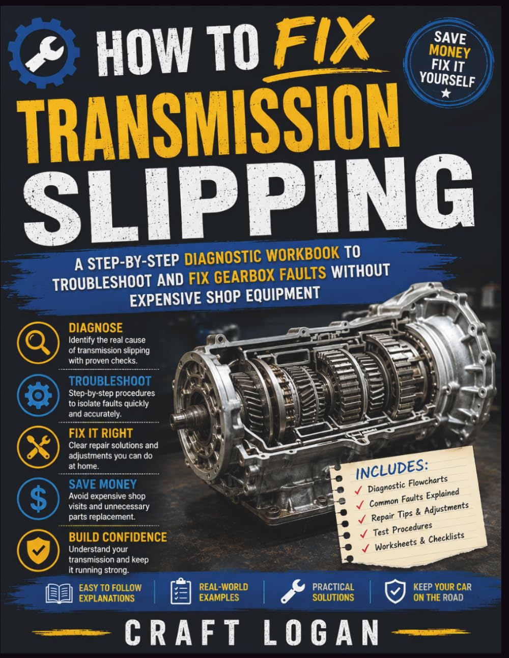 How to Fix Transmission Slipping: A Step-by-Step Diagnostic Workbook to Troubleshoot and Fix Gearbox Faults Without Expensive Shop Equipment