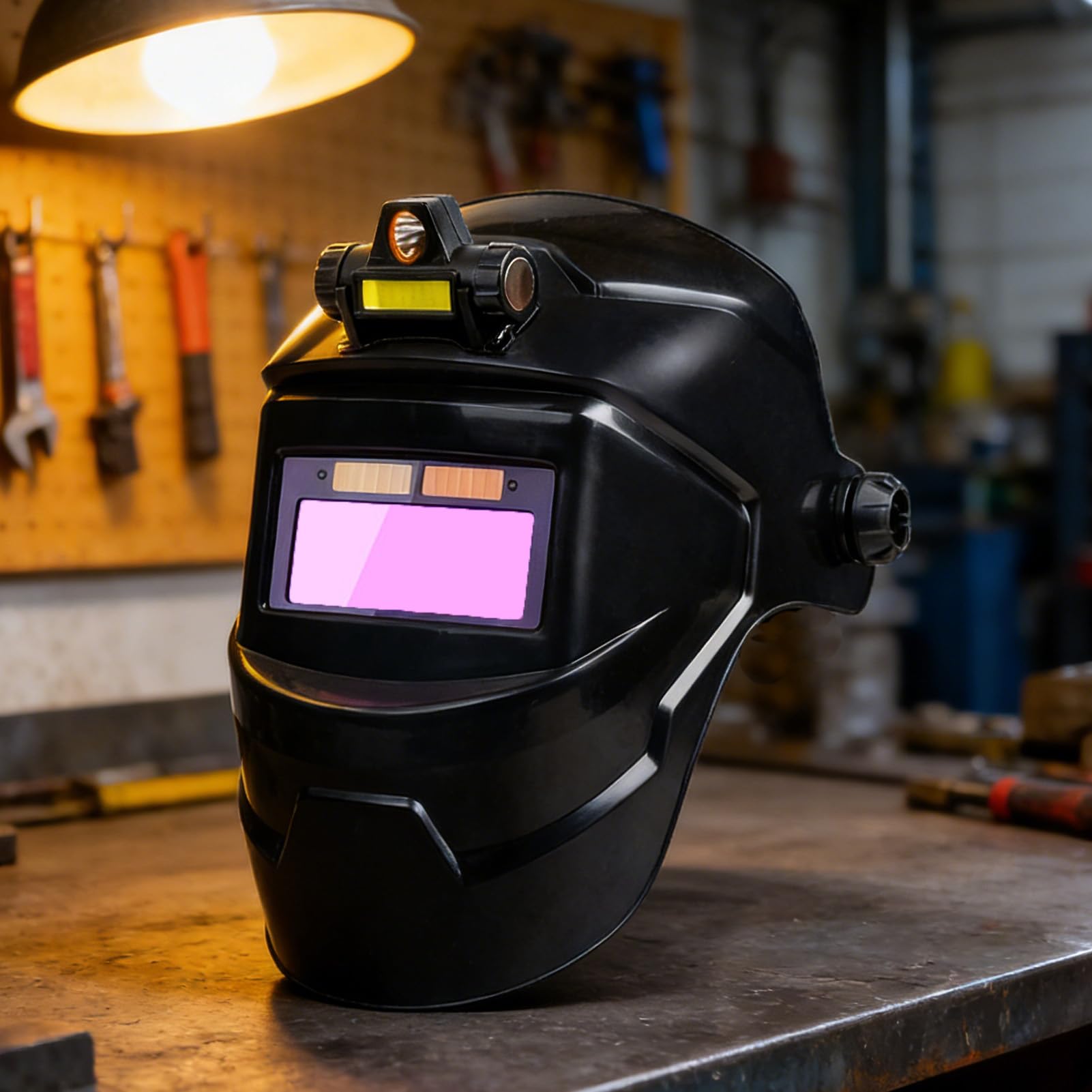 Casques de Soudure Masque de soudage avec éclairage | Capuche de soudage résistante à la chaleur pour Domestique, Atelier, Construction, Industrie, Sécurité des