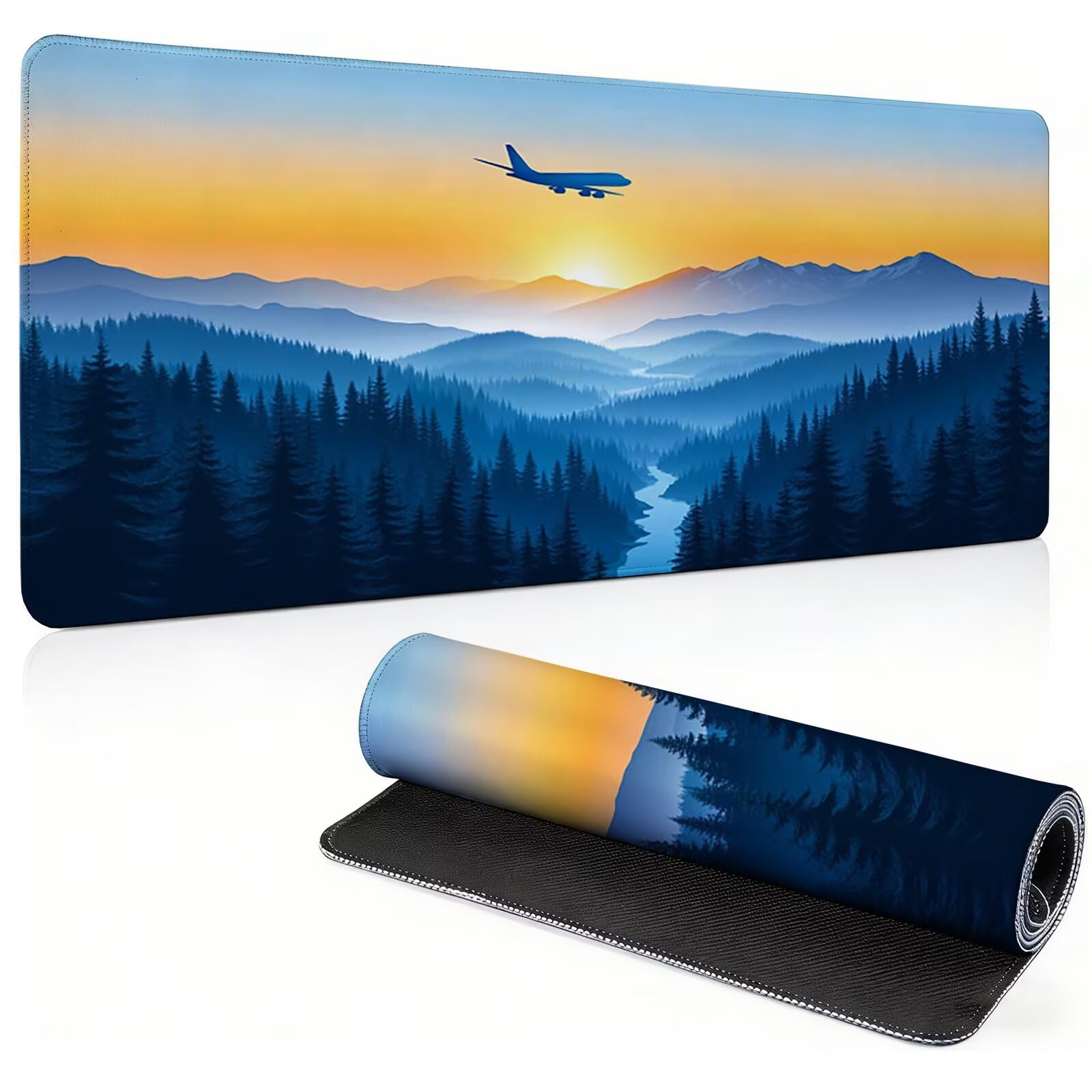 Tappetino Mouse Gaming, 1200x600mm Tappetino Mouse XXL arancione 0c0-129 | Mouse Pad Grande, Ottimizzato per i Sensori da Gioco, Migliora Precisione e Velocità, per Mac e PC, paesaggio