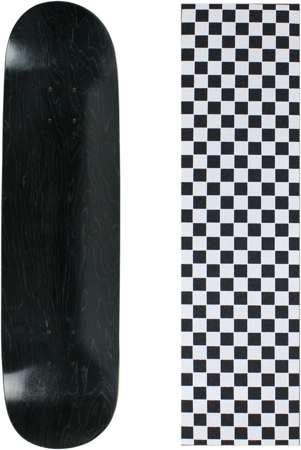 Moose Skateboard Deck Pro 7-Ply Canadian Maple Stained Black with Griptape