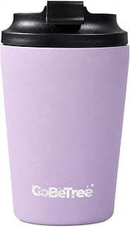 GoBeTree Thermal Coffee Mug 12oz Stainless Steel WISTERIA tumbler and travel coffee mug with hermetic 100% Leakproof Lid and Wide Opening for Office Car Travel Gym Coffee to Go | Termosmugg med läckagesäkert skruvlock, bred öppning och oz-skala, 6 h varm och 8 h kall, fin present till en kvinna