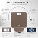 CROWN Elite Leather Look Fiber Body Digital Human Weighing Scale, 180kg (Brown) gallery image