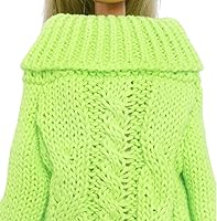 Vista 26 de BJDBUS Winter Turtleneck Sweater Clothes for 11.5 inch Girl Doll Accessories (Red Orange)