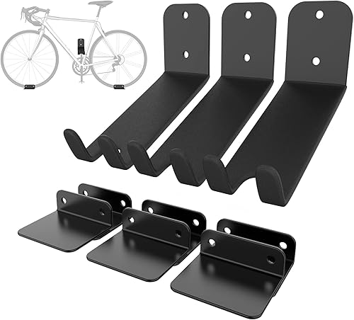 TNINE Soporte de pared para bicicleta, gancho de pedal de almacenamiento horizontal para bicicleta, colgador de pared para almacenamiento de garaje,