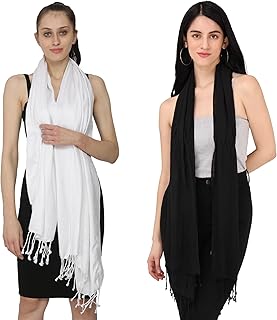 kiser Women and Girls Scarfs Stoles Combo Set-Size 65x185cms-Soft Comfortable Cozy Viscose Cotton Scarfs Stoles Summer & Winter-Suitable size Hijab-Easy to dry Stylish-picture-34