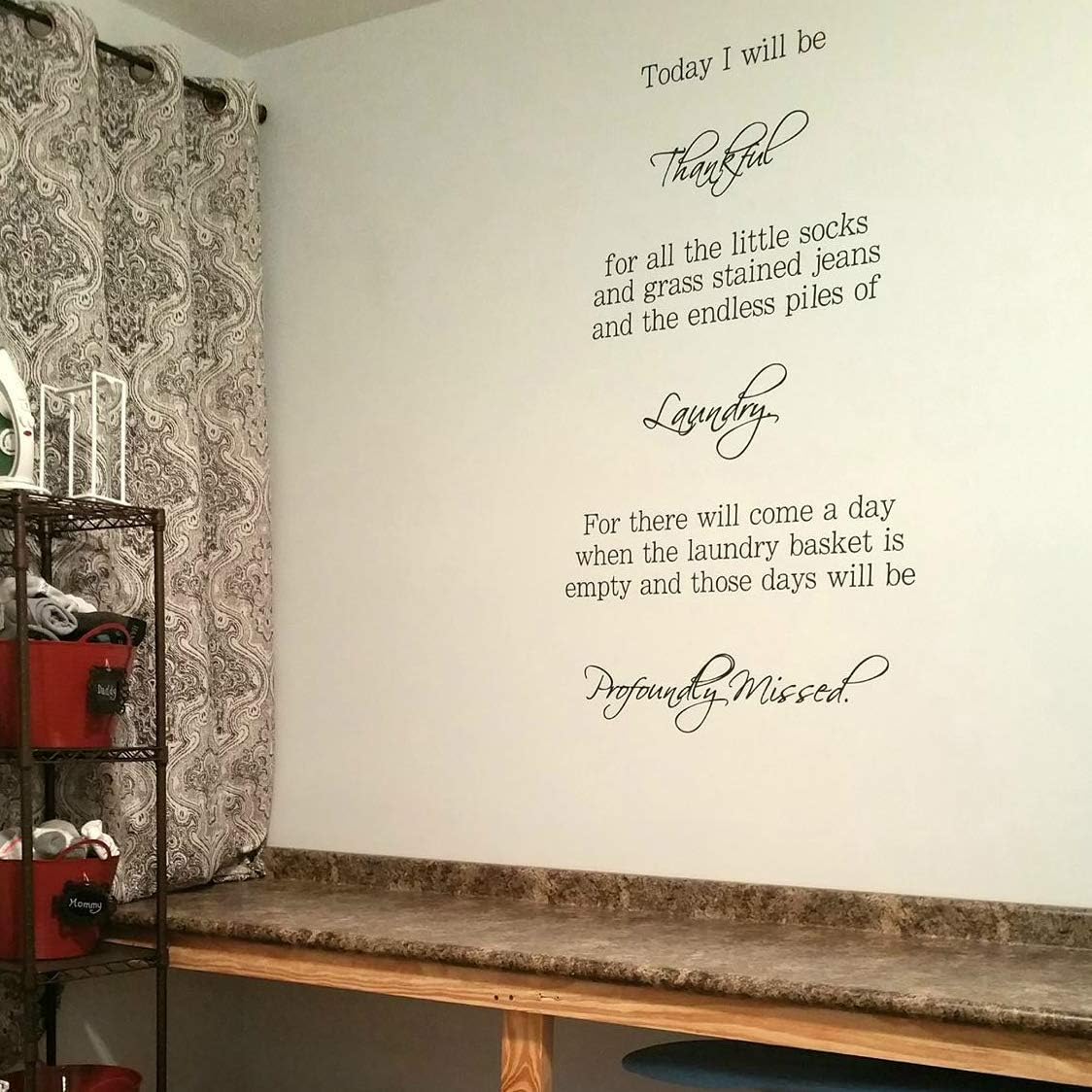 Laundry Room Wall Decal, Laundry Room Quotes, Wall Decor, Choose from 30 Colors & Several Sizes