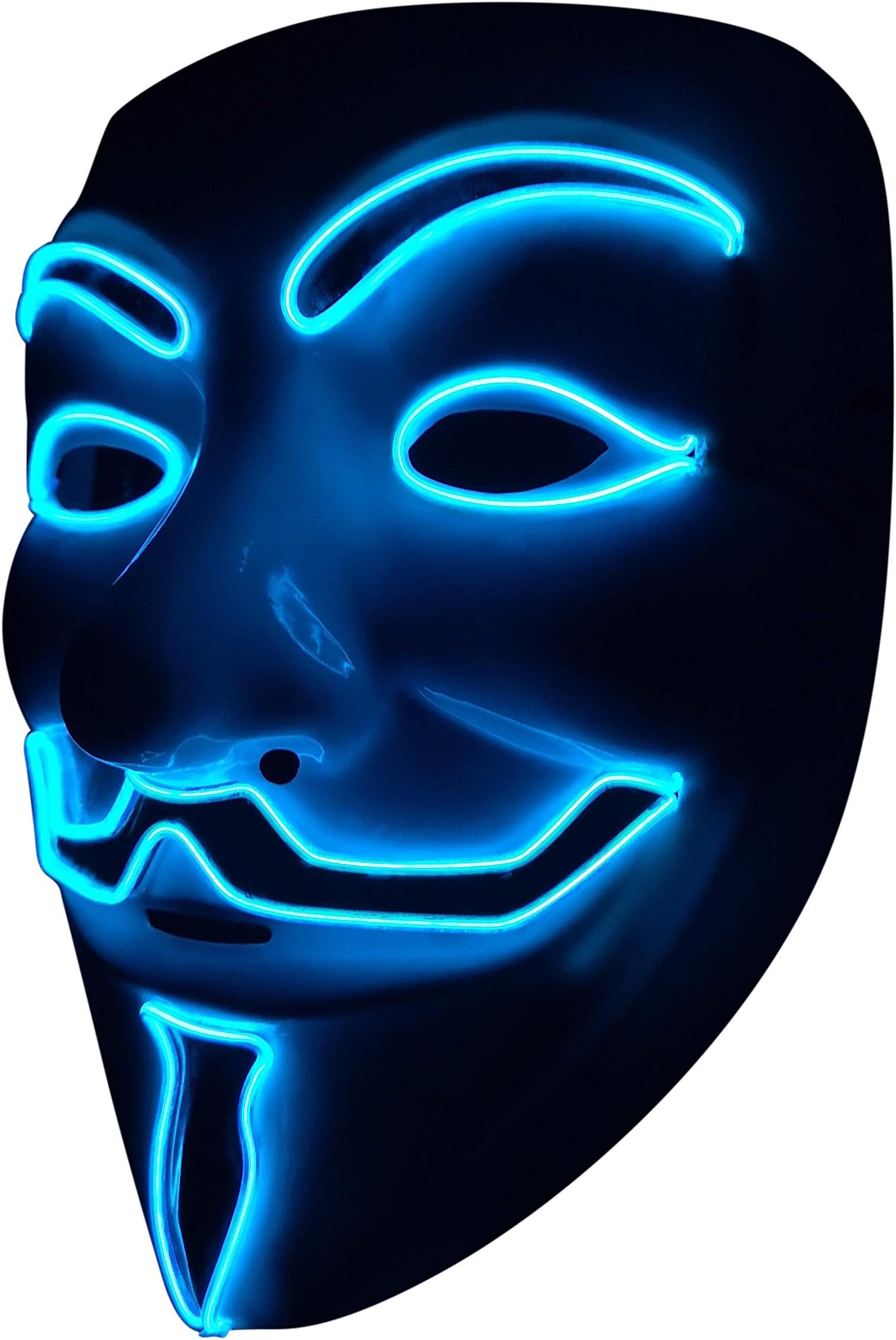 SOUTHSKY LED Mask, 3 Light Modes, Unisex-Adults, For Vendetta Theme, MASK, Pvc, Holidays, Powered by 2 AA Batteries