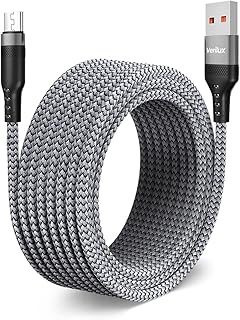 Verilux® USB A to USB Micro Charging Cable 16.4Ft/5M Braided Nylon Micro USB Charging Cable for Phone, Tablet, Android Ena Price In India