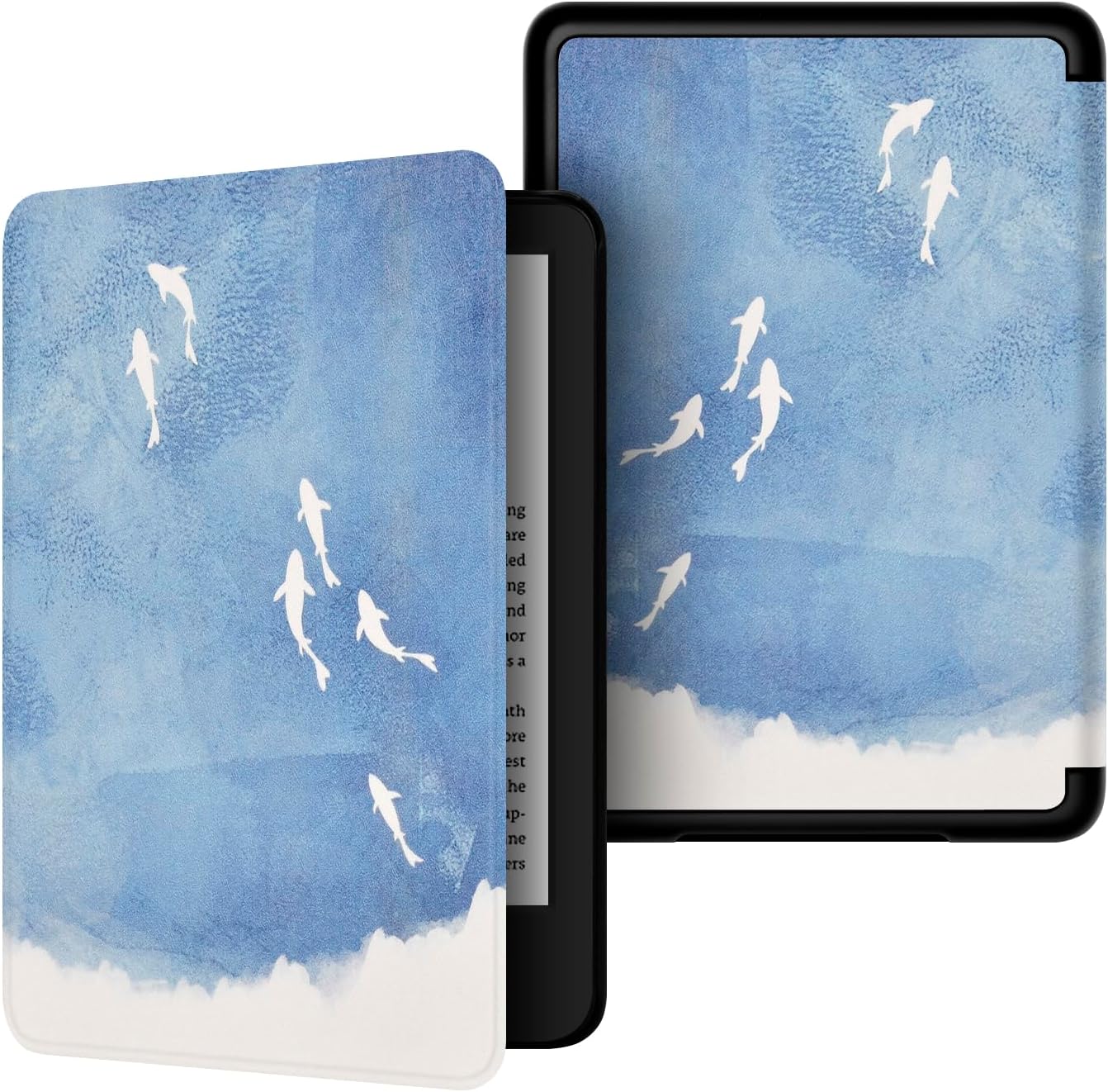 painted pattern case for new 6.0-inch Kindle paperwhite(10th gen, 2018 release), ultra lightweight PU shell case with auto wake/sleep for Kindle 2018 (10)