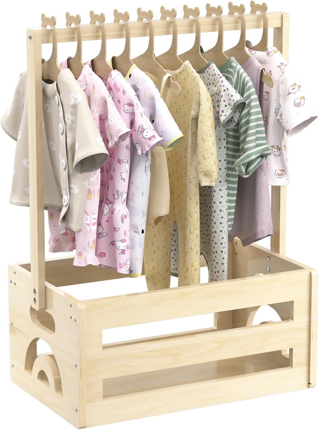 5pcs Baby Wood Clothes Hangers