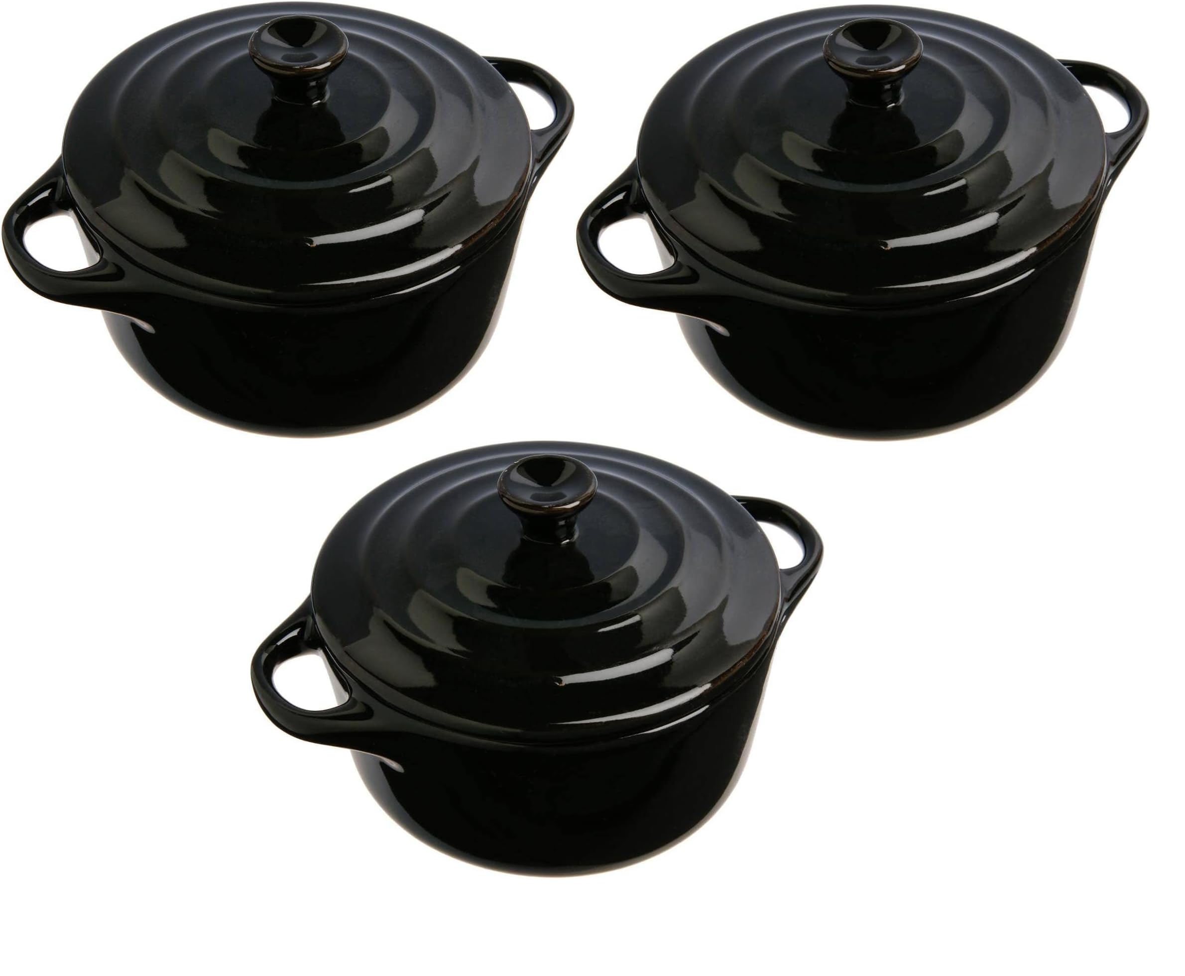 Mini Cocotte Individuelle MALACASA Mini Cocottes Avec Couvercles En Porcelaine, Petits Cocottes Individuelles Avec Couvercle