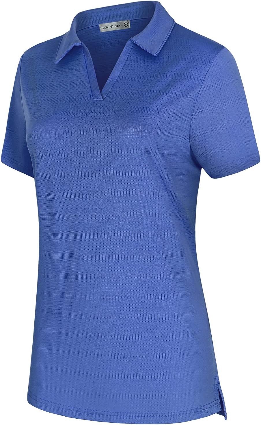 MISS FORTUNE Womens Golf Polo Shirts Tennis Running Hiking Tops with Lapel Collar Moisture Wicking