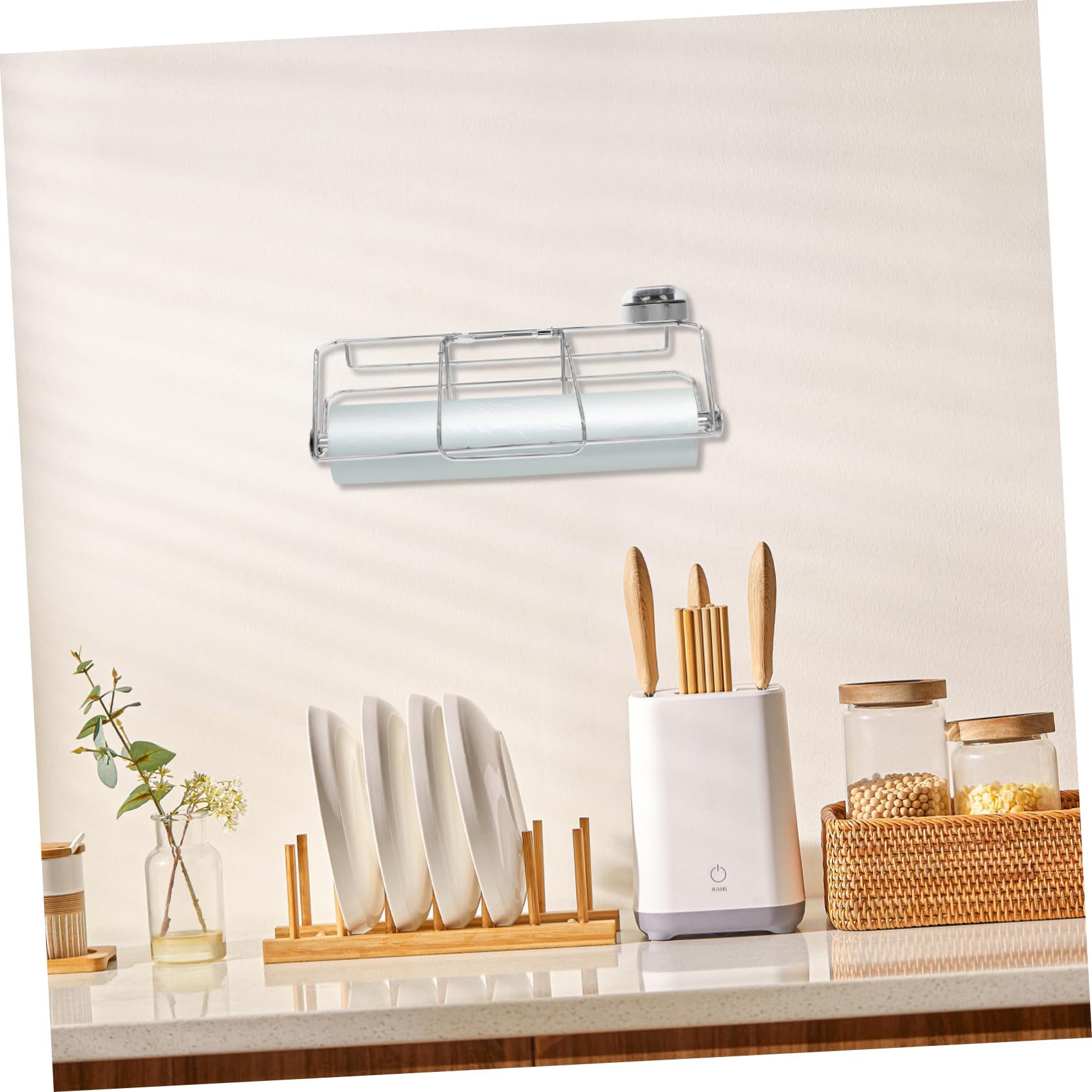 Dispensador De Bolsas Rollo Acero Inoxidable Soporte Para Bolsas Organizador De Compras Dispensador De Húmedas