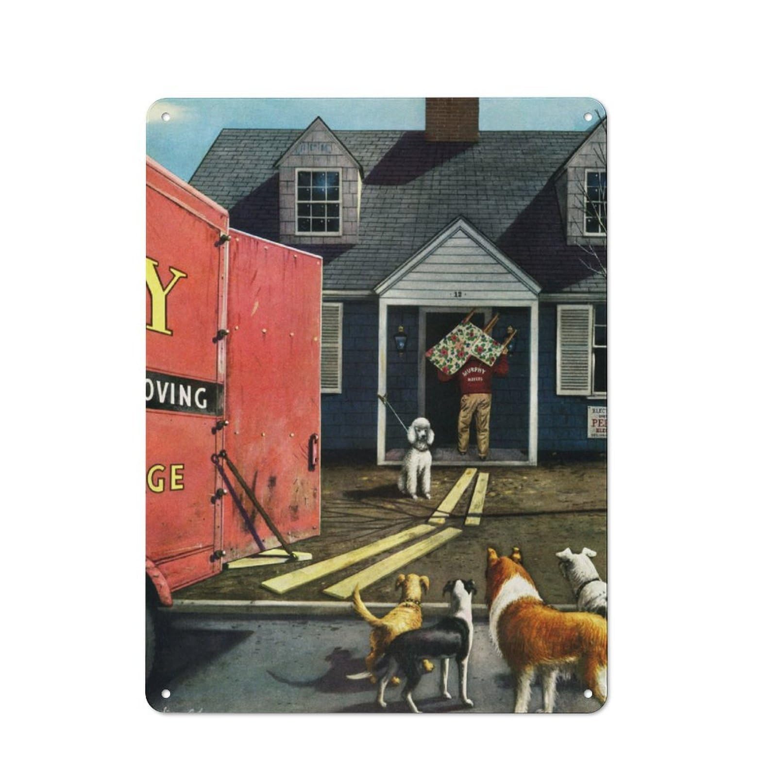 Relocation Metal Gift Sign 40x30cm, Vintage Home Wall Decor for Home, Shop, Pub Or Studio Wall