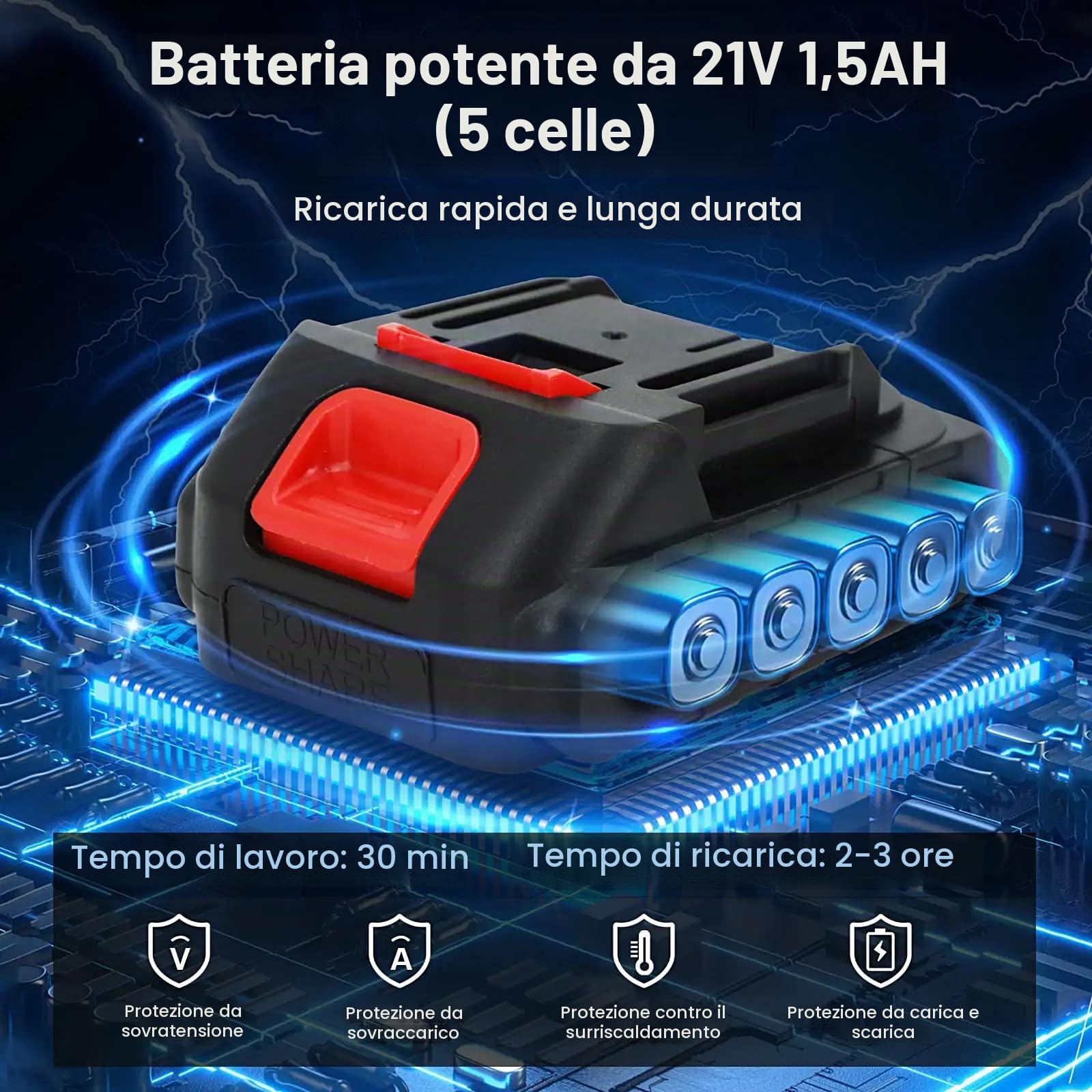 Pulitore ad alta pressione senza fili, idropulitrice portatile per patio e auto, pulitore a getto senza fili ad alta pressione con tubo da 5 m e 2 batterie ricaricabili per la pulizia e l'irrigazione