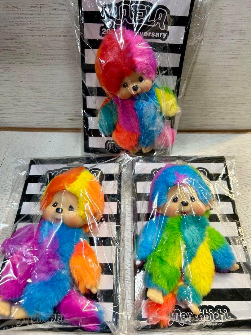 新品　カエチッチ カラフルキーチェーン モンチッチ 木村カエラ　3個セット モンチッチ×木村カエラ」コラボ 第二弾 カエチッチ カラフルレインボー