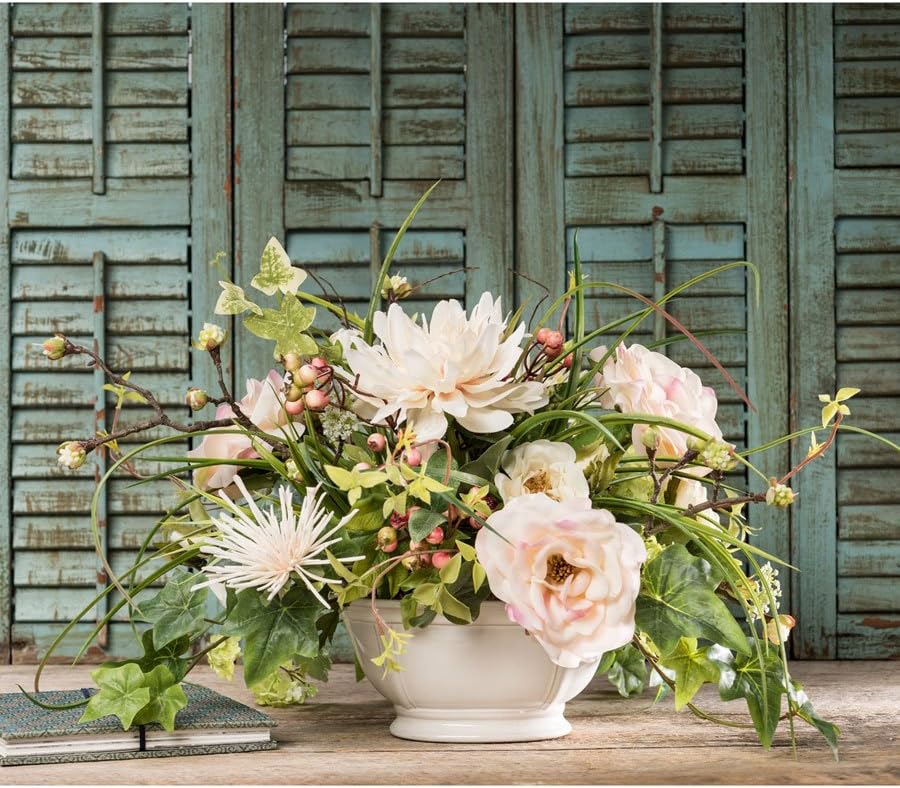 Petals Rose & Berry Silk Flower Centerpiece