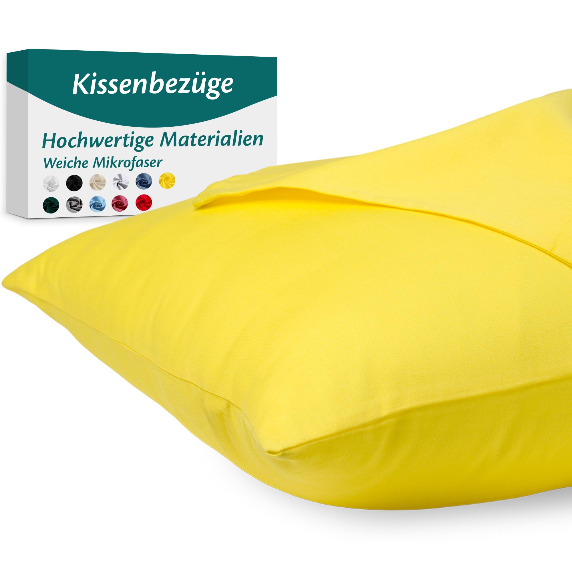 Kissenbezug Kopfkissenbezug Seitenschläferkissen Bezug Mikrofaser und Baumwolle