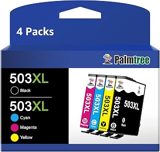 Palmtree 503XL Ink Cartridges Multipack Replacement for Epson 503 XL Compatible with Expression Home XP-5200 XP-5205 XP5200 XP5205 Workforce WF-2960 WF-2965 WF-2960DWF WF-2965DWF (4 Pack)