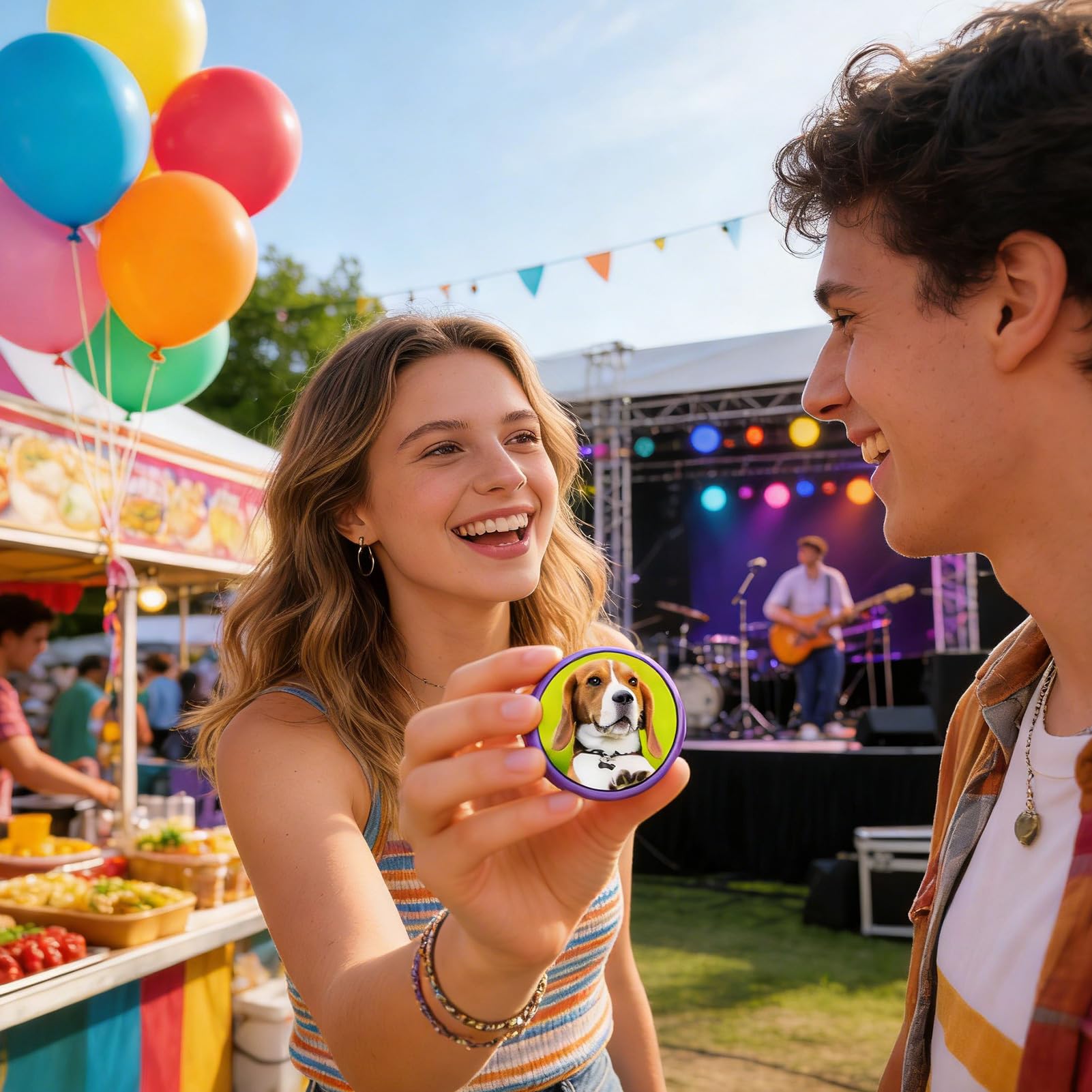 Digitaler Ausweis – 1,85-Zoll-Touchscreen, Elektronischer Digitaler Ausweis, Über USB Wiederaufladbar | ABS 2,28 Zoll Display-Funktion, Elektronische Abzeichen Anime Für Cosplay, Partys, Messen, Bürog