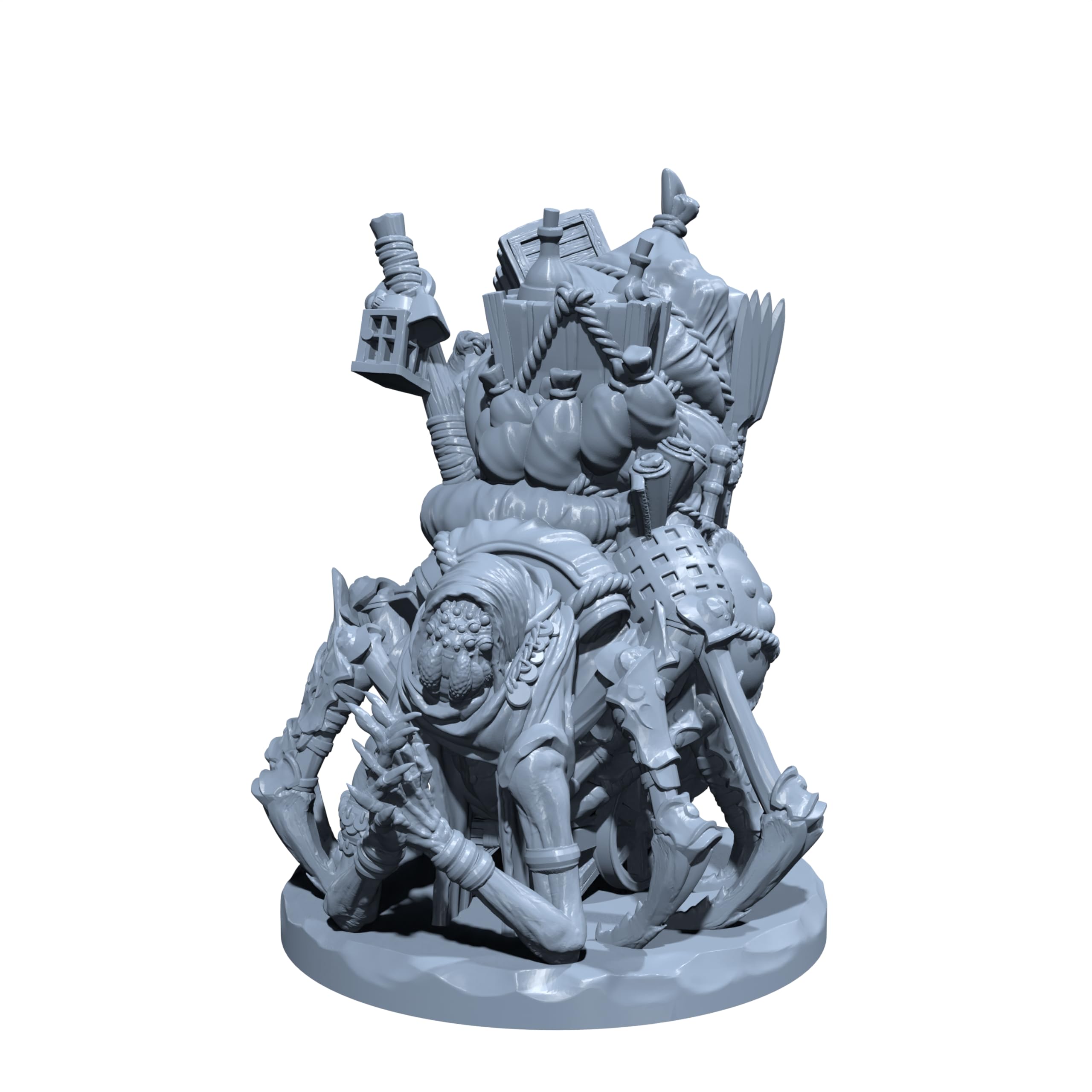 Shargeth, The Underdark Peddler | Spider Merchant | Neogi Miniature for Tabletop Games Like D&D and War Gaming Medium, Gray, 02S045-01