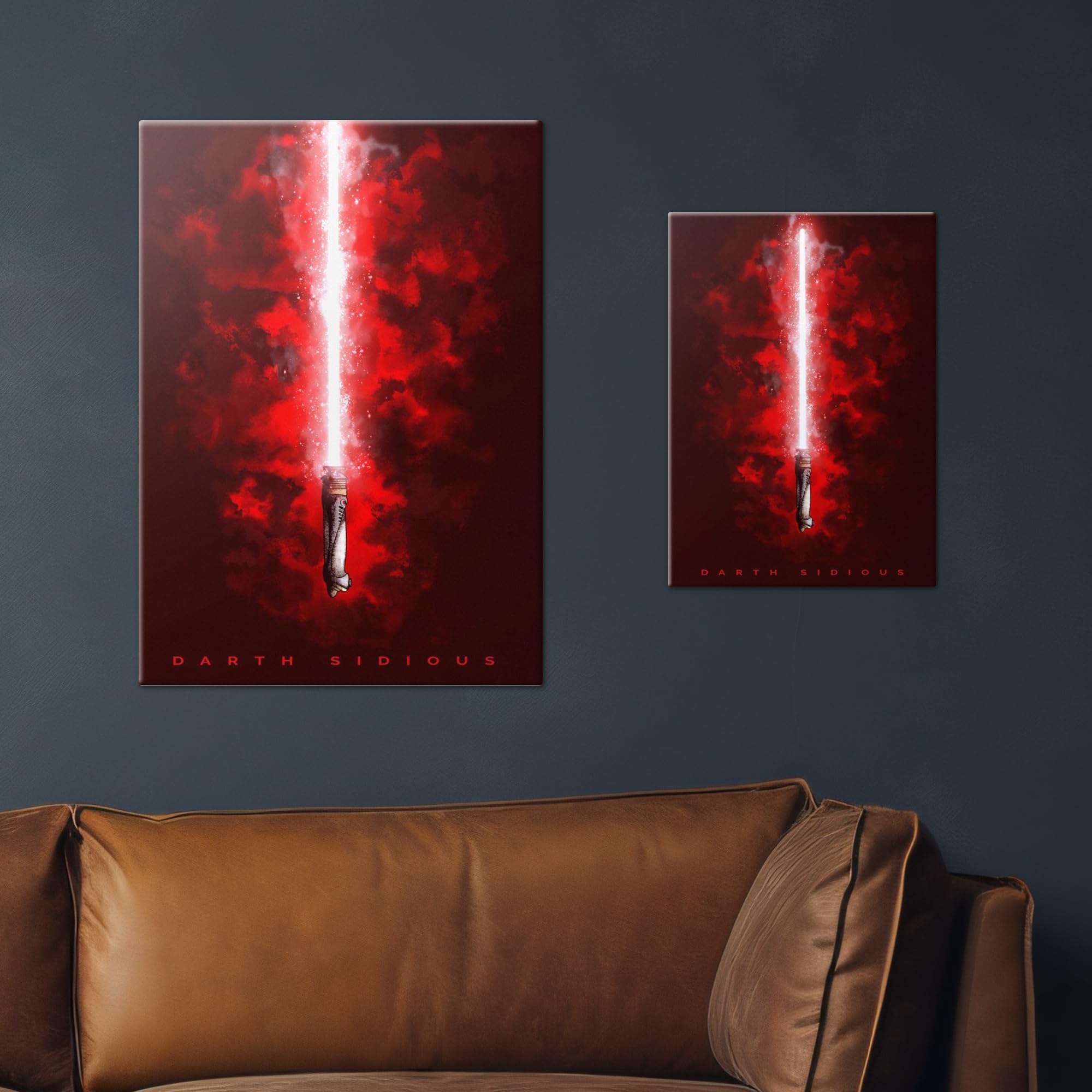 Displate Metallposter Star Wars Darth Sidious Wanddeko Poster für Schlafzimmer Magnetische Befestigung 48 x 67,5 cm