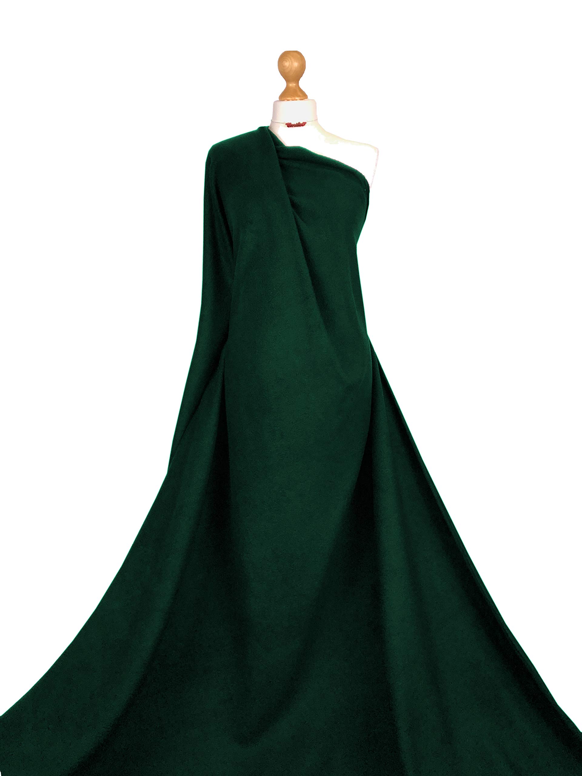 Premium Quality Plain Anti Pill Polar Fleece Soft Warm Winter Fabric Material (Bottle Green, 1 Meter) by FABRIQUES