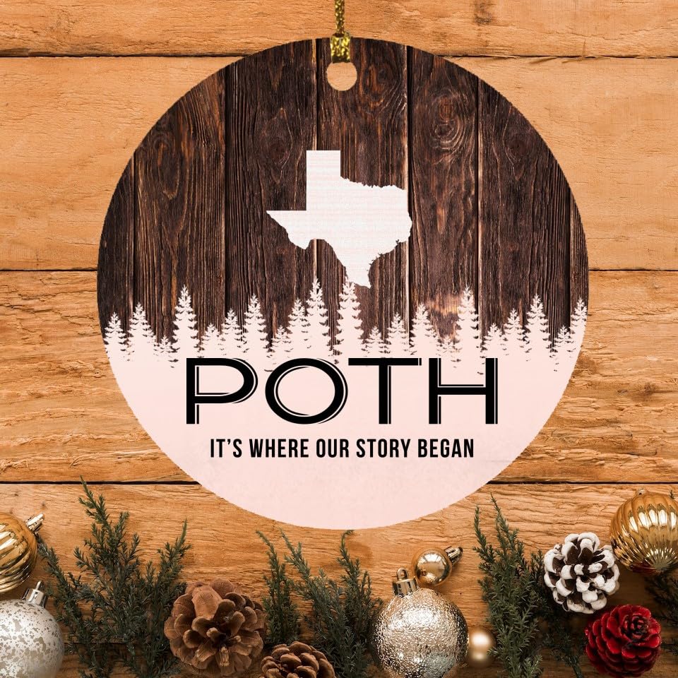 Amazon.com: Christmas Ornament Intended for Poth Texas City State Map  Ornament Poth TX It's Where Our Story Began Rustic Decoration Xmas Tree  Keepsake Gift 3" White : Home & Kitchen